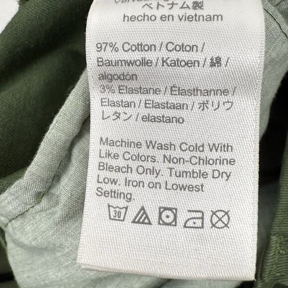 J.Crew Pleated Capeside Chino Pants Women 14 Green Relaxed Straight Cotton - Picture 10 of 15